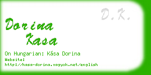 dorina kasa business card